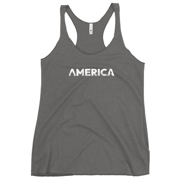 America Women's Tank Top in Premium Heather, product mockup