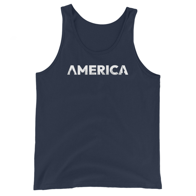 America Tank Men's Top, second view