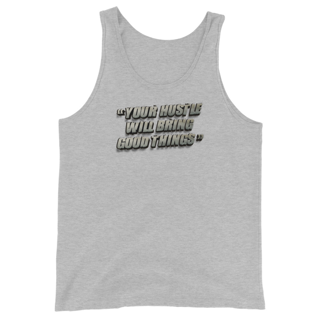 Your Hustle Will Bring Good Things Men's Tank Top in Athletic Heather, product mockup