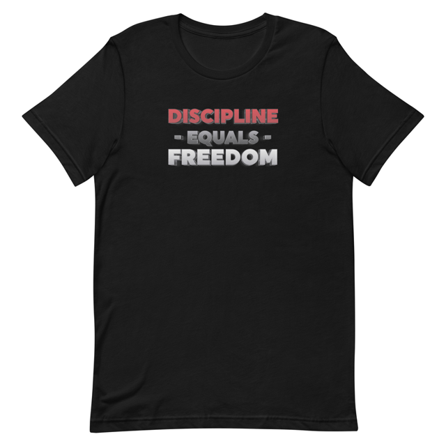 Discipline Equals Freedom t-shirt in Black