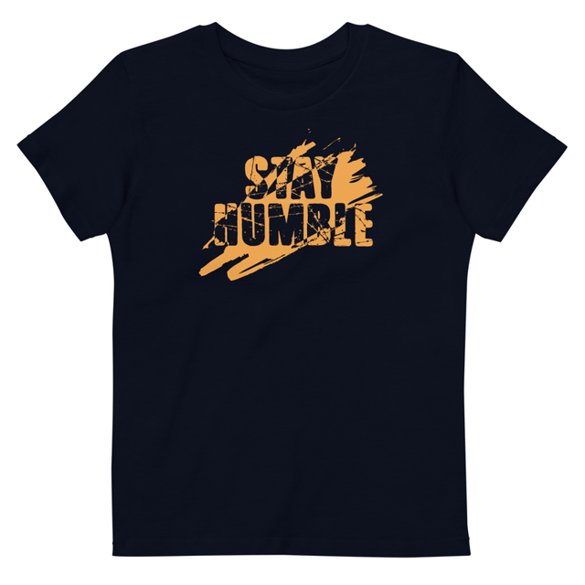 Stay Humble kids t-shirt in French navy, product mockup