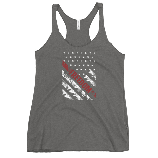 Freedom Grunge Flag Women's Tank Top in Premium Heather, product mockup