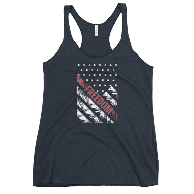 Freedom Grunge Flag Women's Tank Top, second view
