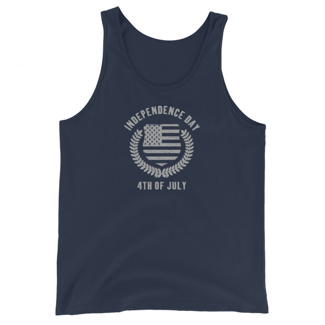 Independence Day 4th Of July Men's Tank Top in Navy, product mockup
