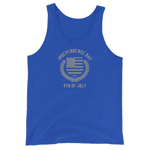 Independence Day 4th Of July Men's Tank Top in True Royal, product mockup