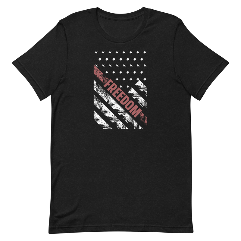 Freedom American Flag Grunge Style Military Patriotic Pro America Graphic t-shirt