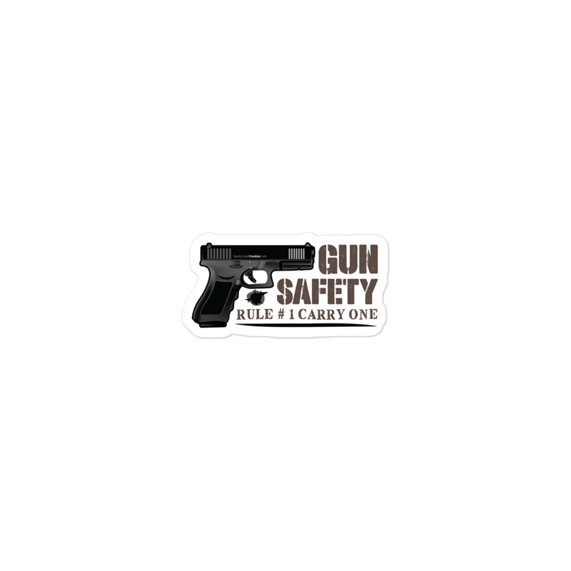 Gun Safety Rule #1 Carry One Bubble-free stickers