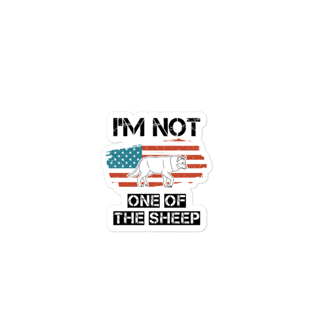 I'm Not One Of The Sheep sticker, White colorway