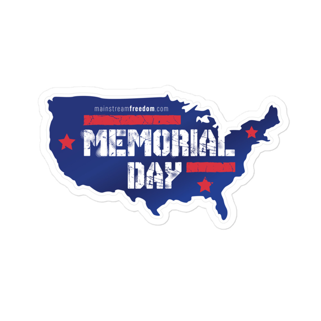Memorial Day sticker, White colorway