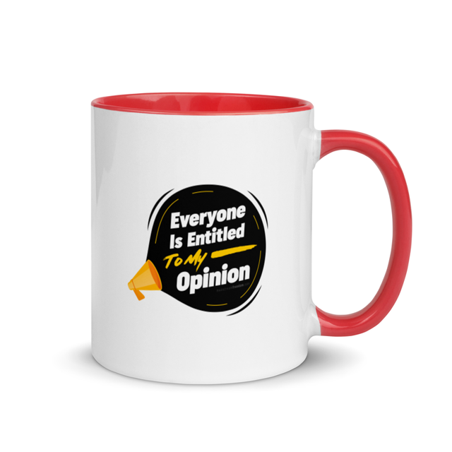 Everyone Is Entitled To My Opinion mug, Red colorway product mockup