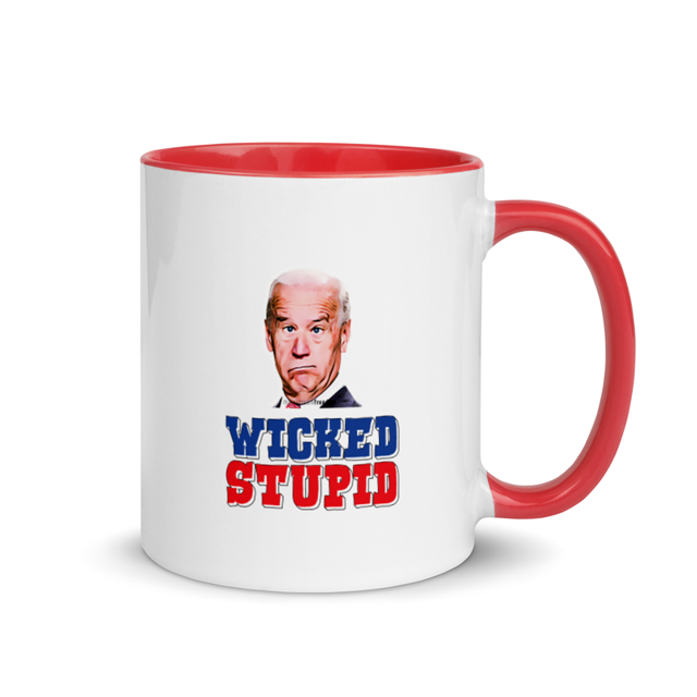 Wicked Stupid mug in red colorway