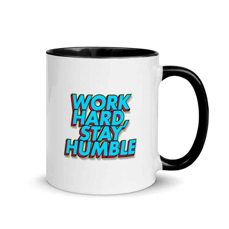 Work Hard, Stay Humble Mug with Color Inside