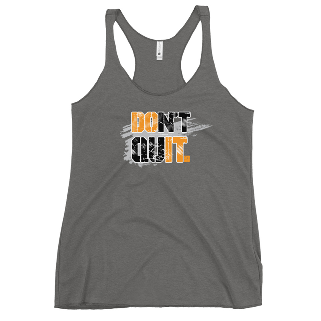 Don't Quit tank top in Premium Heather, product mockup