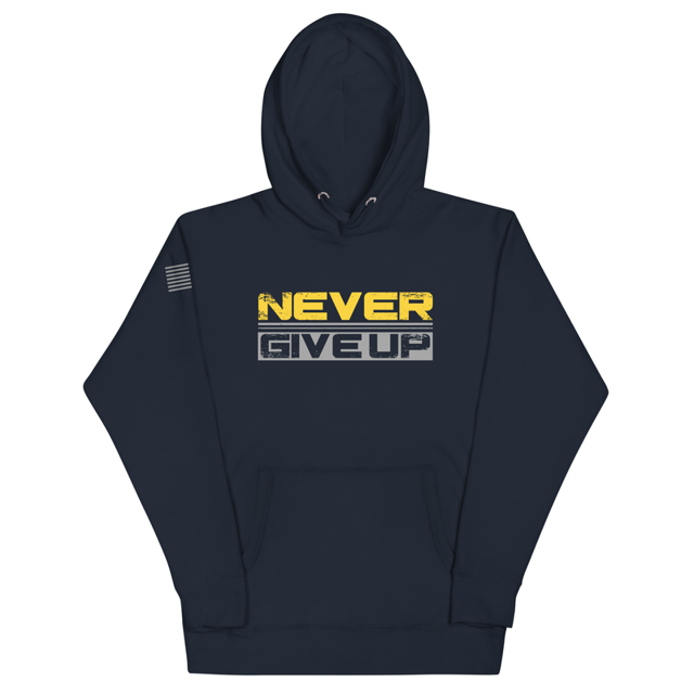 Never Give Up Unisex Hoodie, second view
