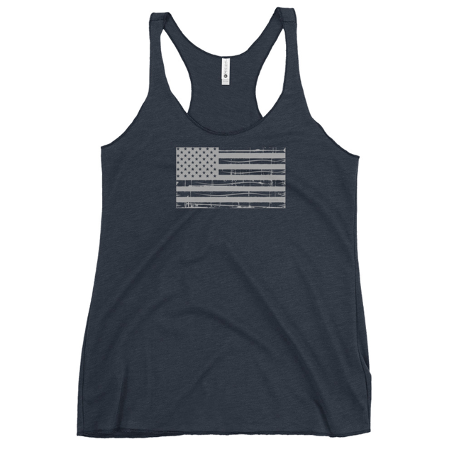 Grunge American Flag Women's Tank Top, second view