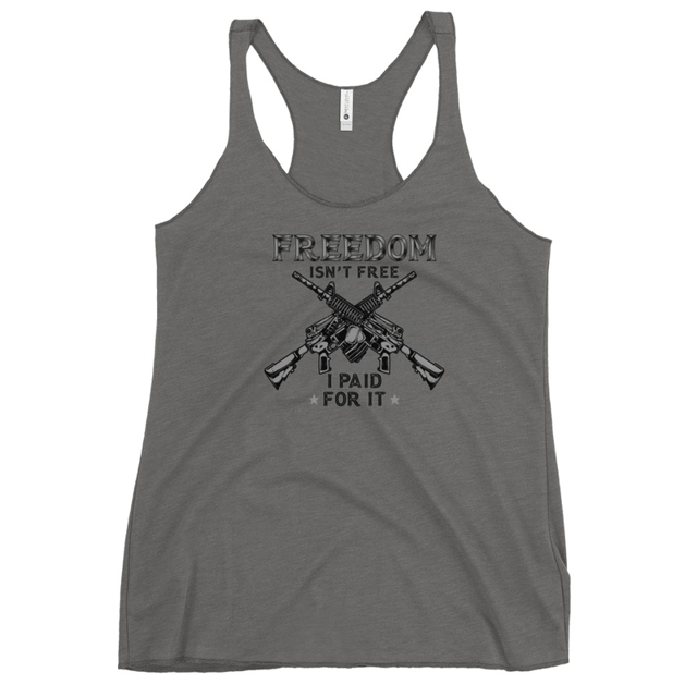 Freedom Isn't Free, I Paid For It tank top in Premium Heather, product mockup