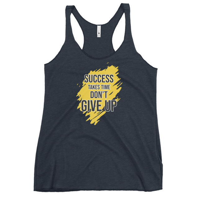 Success Takes Time Don't Give Up Women's Tank Top, second view
