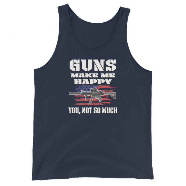 Guns Make Me Happy You, Not So Much - Men's Tank Top, second view