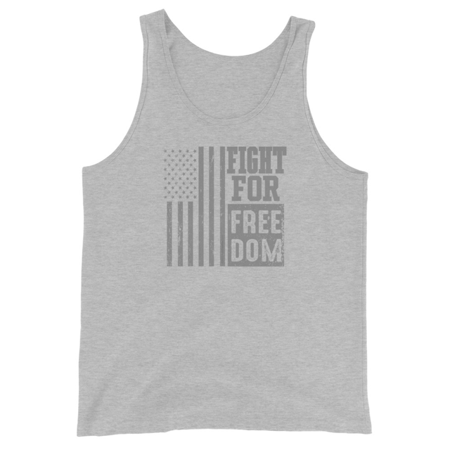 Fight For Freedom - Men's Tank Top product mockup in Athletic Heather
