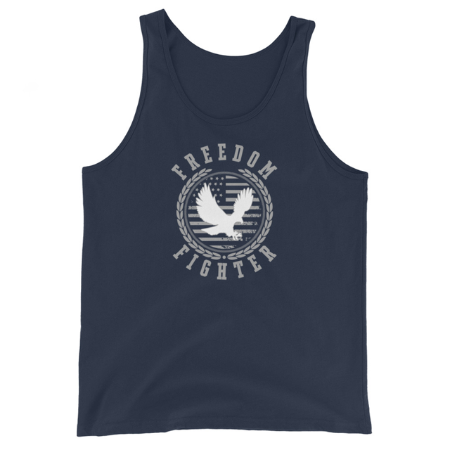 Freedom Fighter Men's Tank Top in Navy, product mockup
