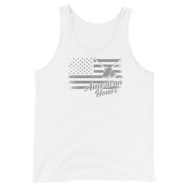American Honor - Men's Tank Top product mockup in White