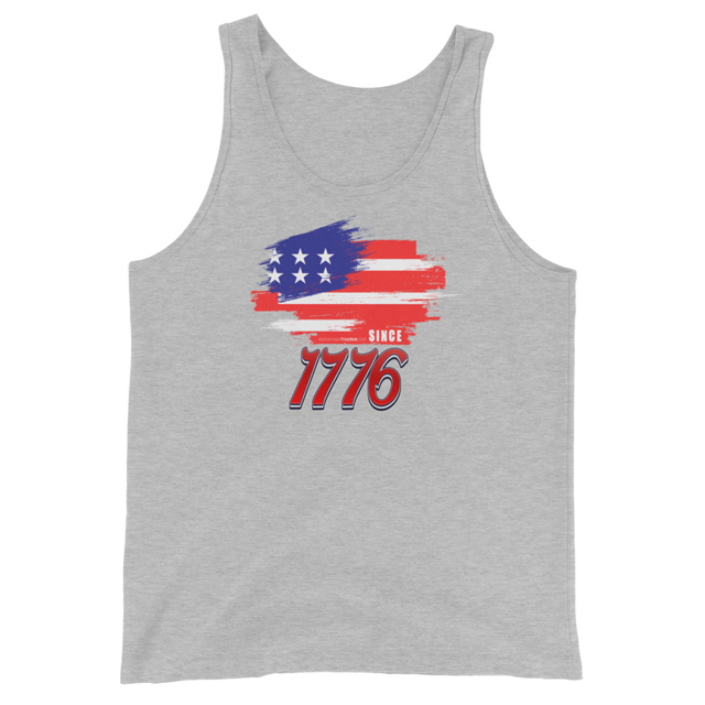 Since 1776 - Men's Tank Top product mockup in Athletic Heather