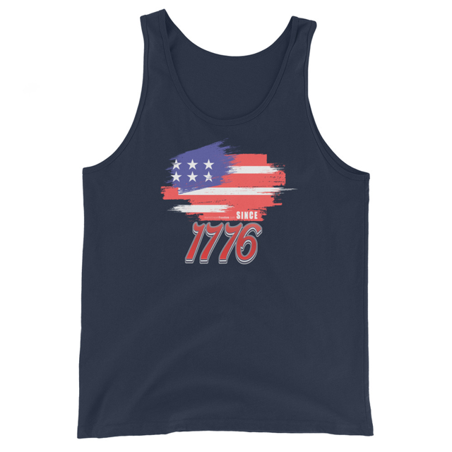 Since 1776 - Men's Tank Top product mockup in Navy
