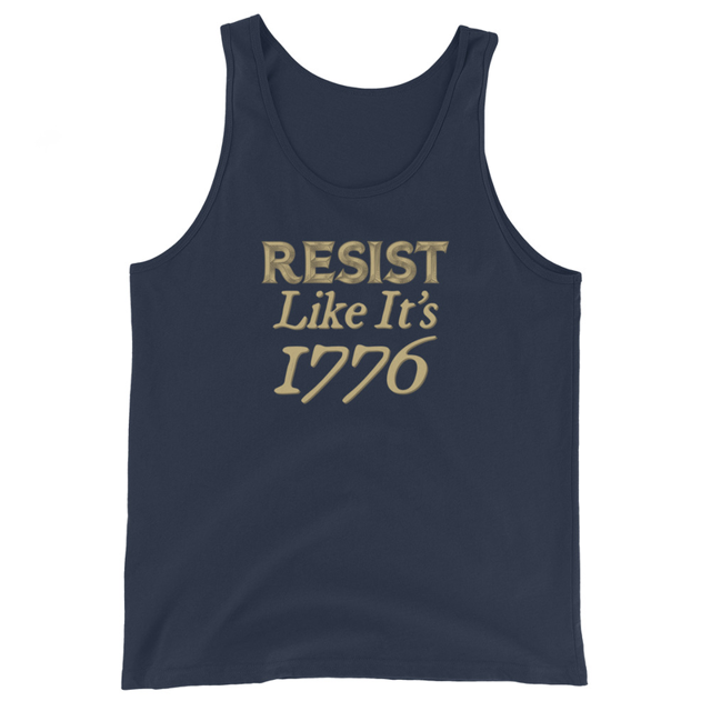 Resist Like It's 1776 - Men's Tank Top product mockup in Navy