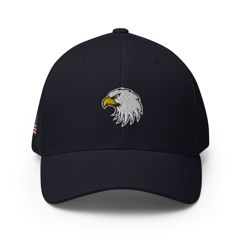 Eagle Embroidered Closed Back Cap