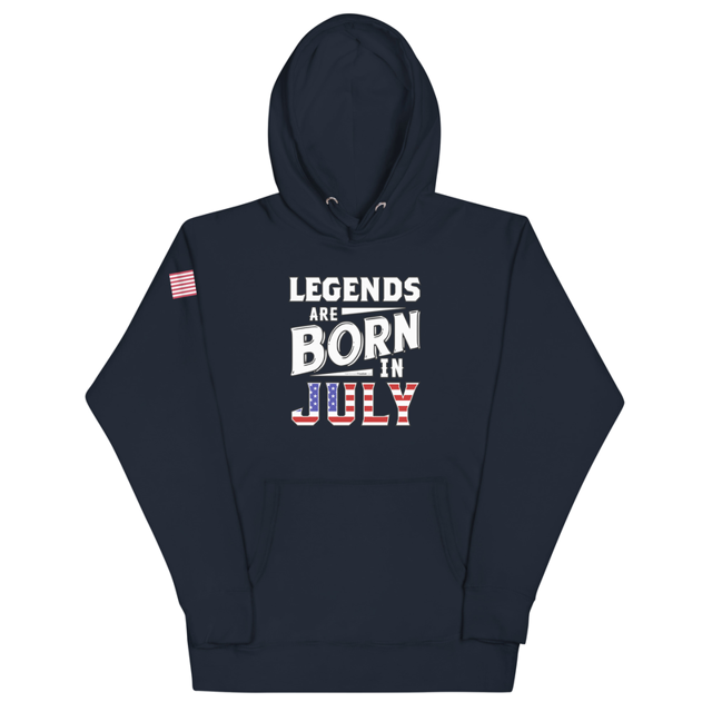 Legends Are Born In July Unisex Hoodie, second view