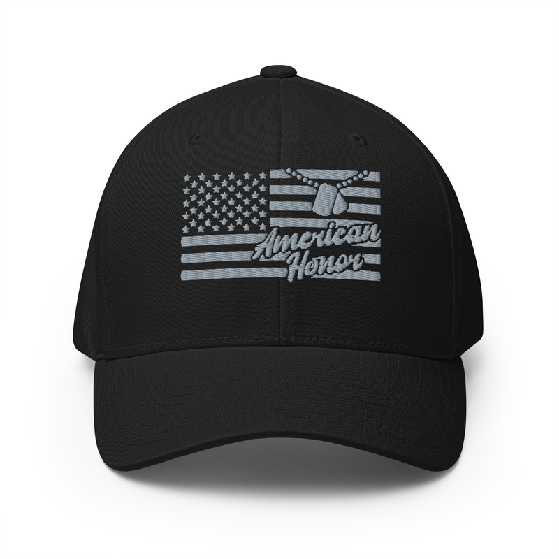 American Honor Embroidered Structured Twill Cap - Patriotic Cap/Hat