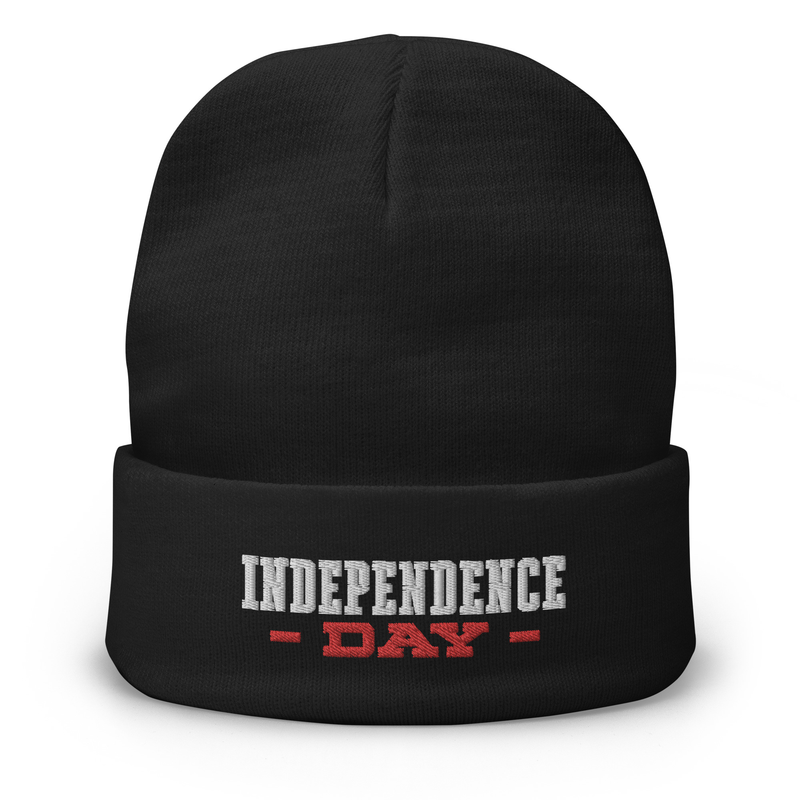 Independence Day Embroidered Beanie