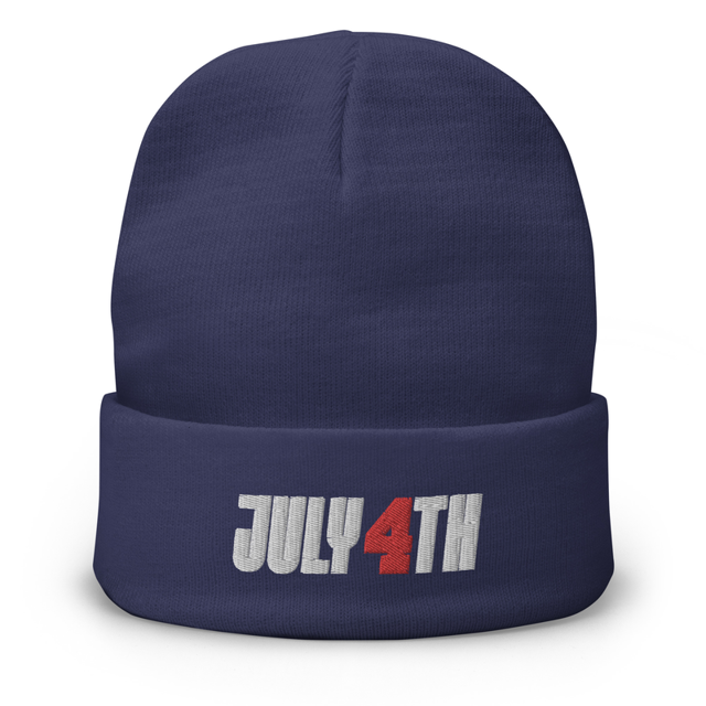 July 4th Embroidered Independence Day Beanie, second view
