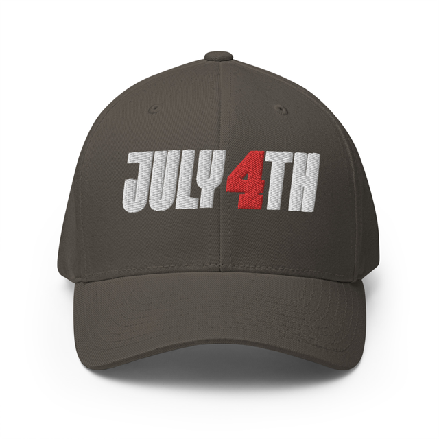 July 4th Structured Twill Independence Day cap in Dark Grey