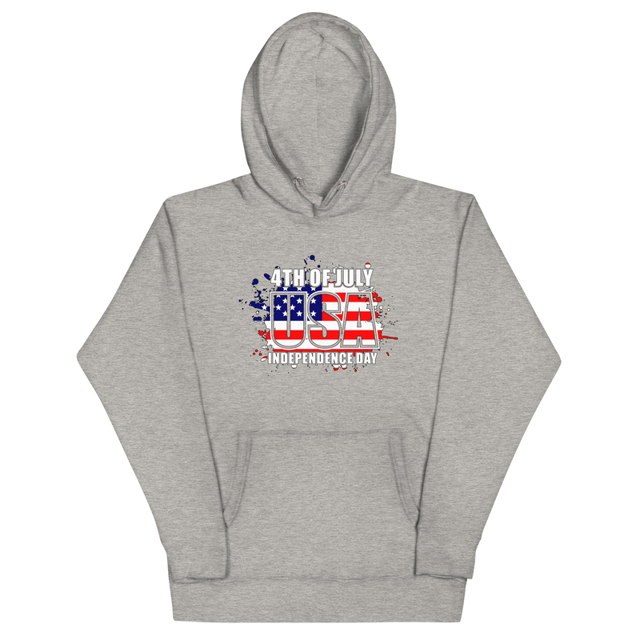 4th Of July USA Independence Day hoodie in Carbon Grey