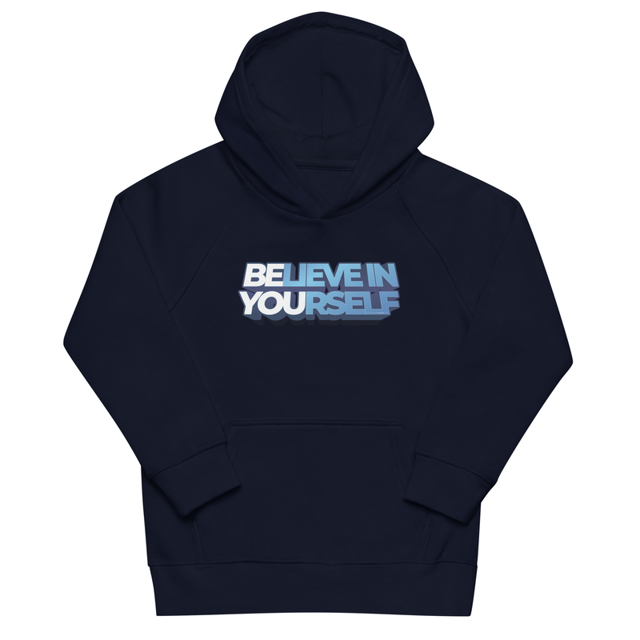 Believe In Yourself kids hoodie in French Navy