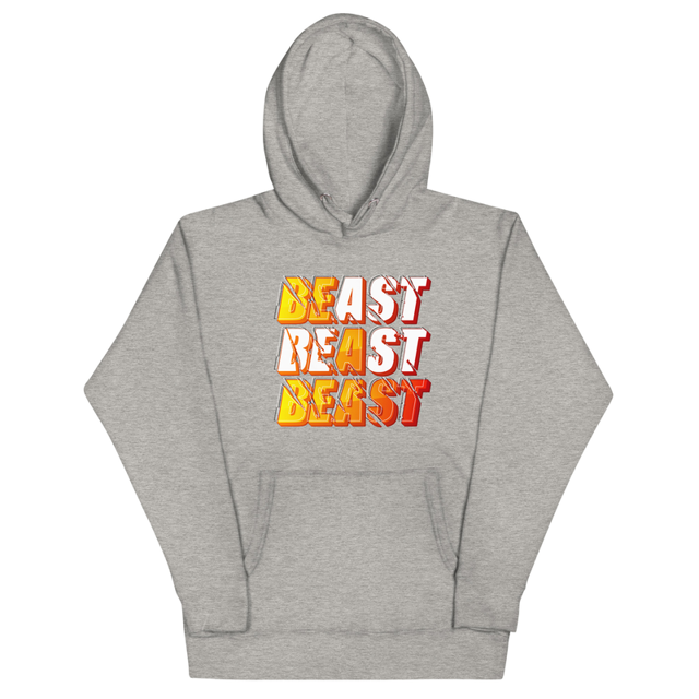 Beast hoodie in Carbon Grey, product mockup