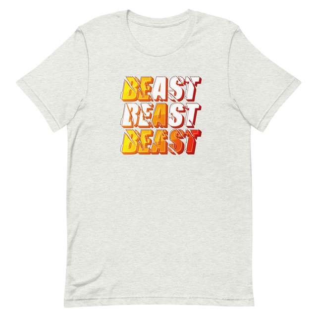 Beast t-shirt in Ash, product mockup