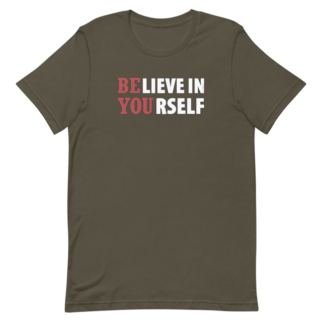 Believe In Yourself t-shirt in Army green