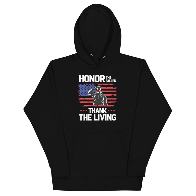 Honor The Fallen Thank The Living Memorial Day Unisex Hoodie