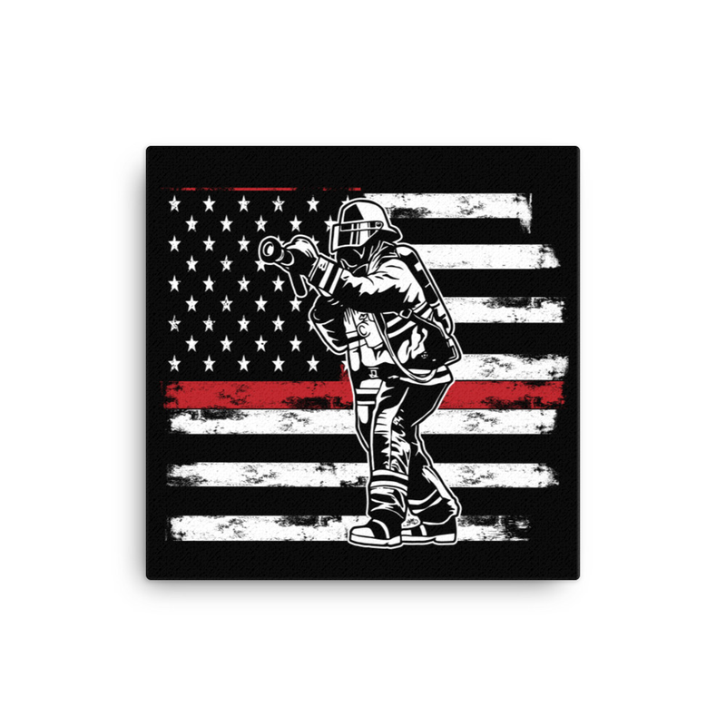 Thin Red Line Firefighter Canvas