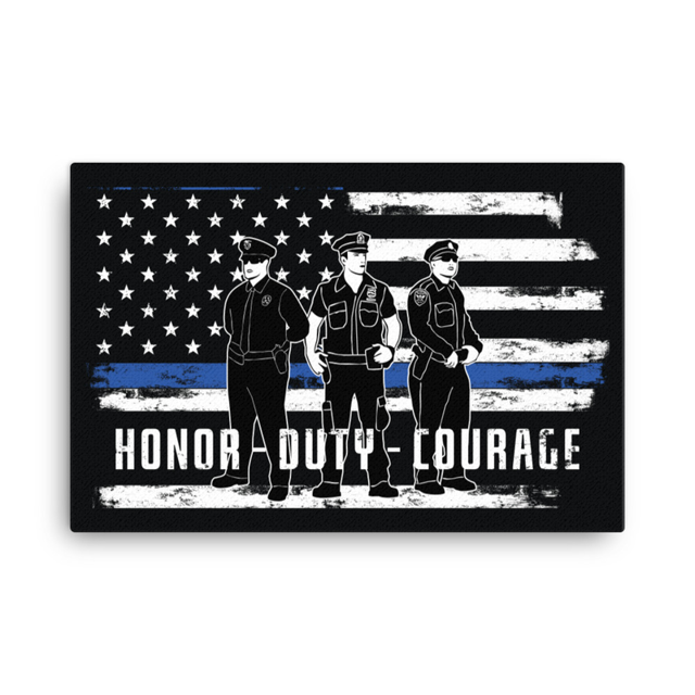 Honor Duty Courage 2.0 canvas wall art