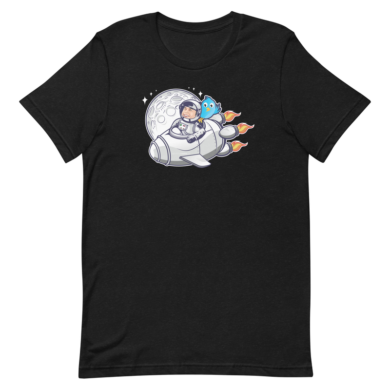Elon Musk On A Spaceship With Twitter On Board Short-sleeve unisex t-shirt Elon Musk t-shirt