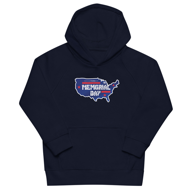 Memorial Day Kids eco hoodie, second view