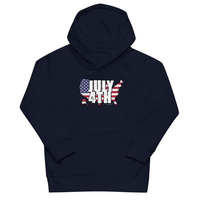 July 4th kids hoodie in French Navy
