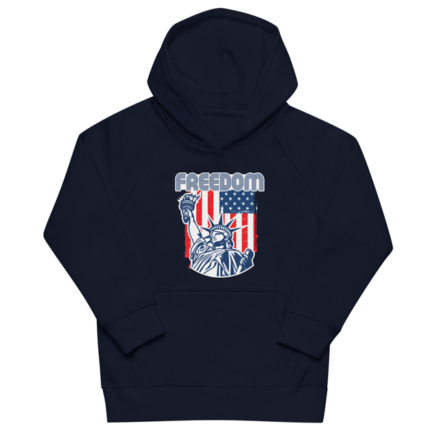 Freedom kids hoodie in French Navy