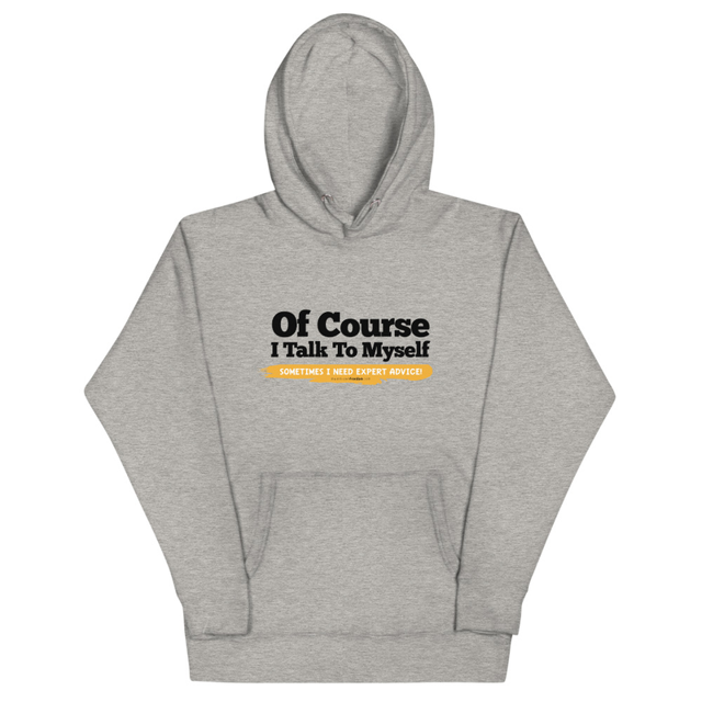 Of Course I Take To Myself hoodie in carbon grey
