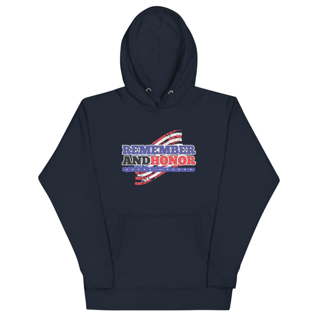 Remember And Honor Memorial Day Unisex Hoodie, second view