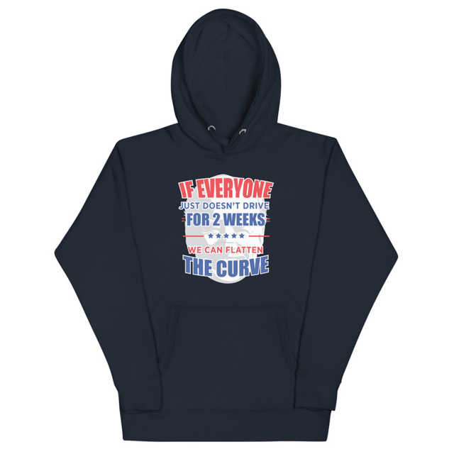 Flattening The Curve Unisex Hoodie, second view