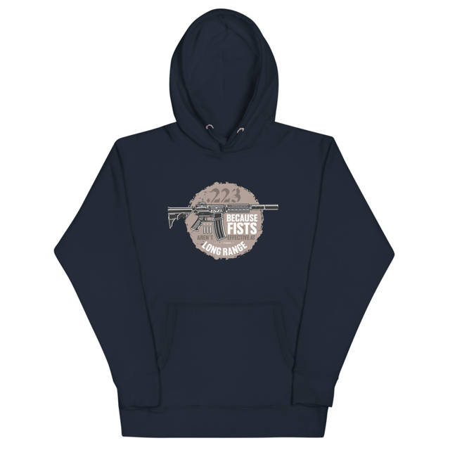 .223 Because Fists Aren't Effective At Long Range Pro 2nd Amendment Hoodie, second view